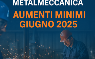 CCNL METALMECCANICA – AZIENDE INDUSTRIALI INCREMENTI RETRIBUTIVI DAL 01/06/2025